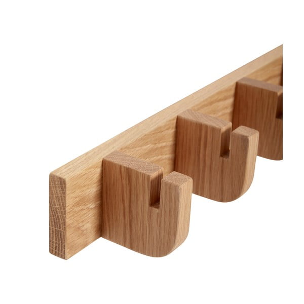 Stenski obešalnik iz masivnega hrasta Nomad – Hübsch-image-3