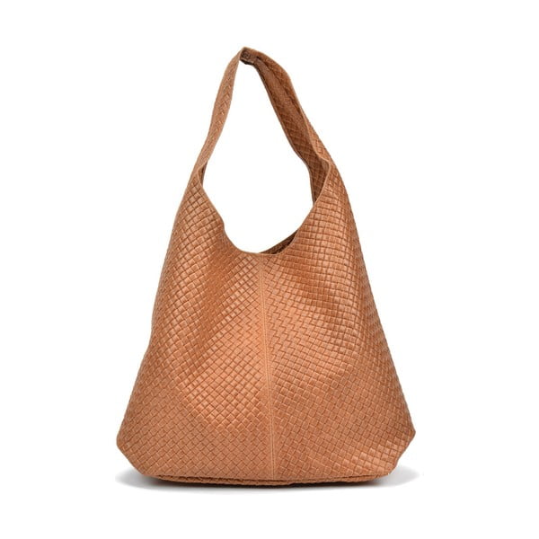 Svetlo rjava usnjena torbica Magnotti Torbe Lui