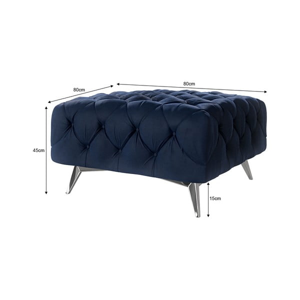 Temno moder žameten tabure Chelsea – Ropez-image-3