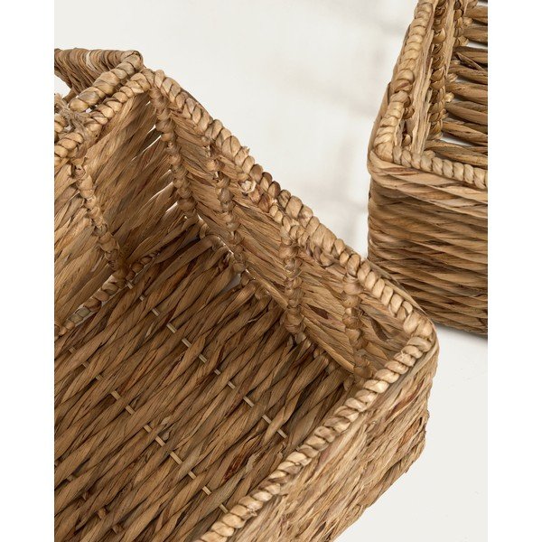 Košare v kompletu 2 ks iz vodne hijacinte 60x37x40 cm Xuliana – Kave Home-image-2