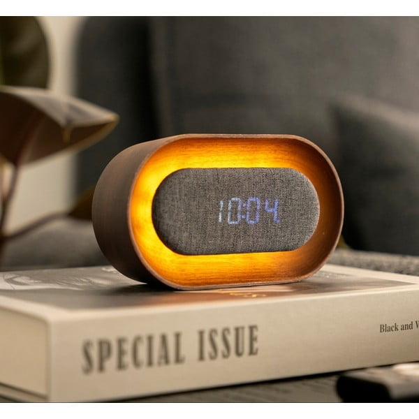 Digitalna budilka Lumos Walnut – Gingko-image-1