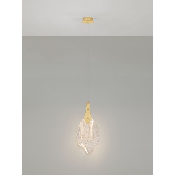Jeklena LED zatemnitvena viseča svetilka v zlati barvi s steklenim senčilom ø 17,5 cm Bellina – Nova Luce-image-4