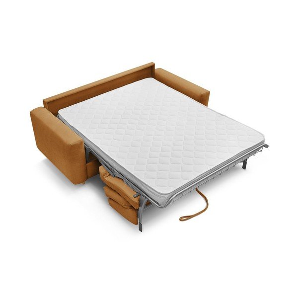 Gorčično rumena sedežna garnitura za spanje/raztegljiva 200 cm Cocoone – Bobochic Paris-image-3