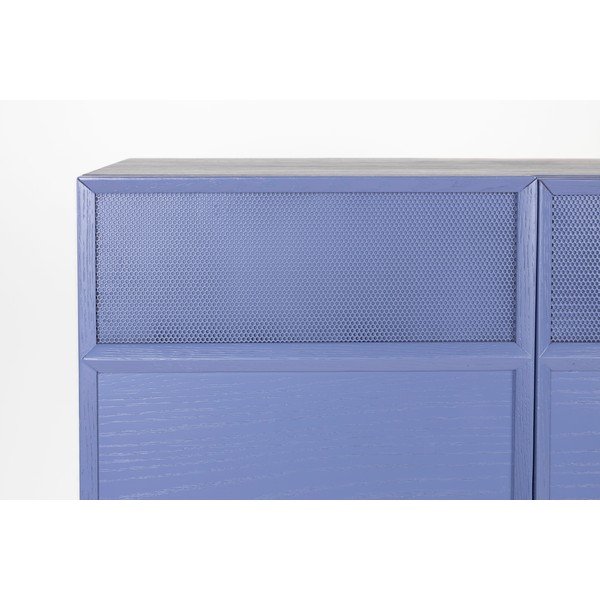 Modra komoda v hrastovem dekorju 80x100x45 cm June – Zuiver-image-4