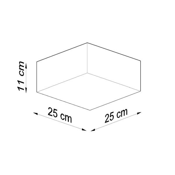 Črna stropna svetilka 25x25 cm Mitra – Sollux-image-4