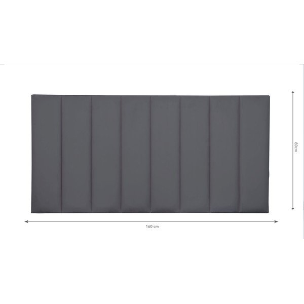 Sivo oblazinjeno vzglavje 160x60 cm Nila – Really Nice Things-image-2