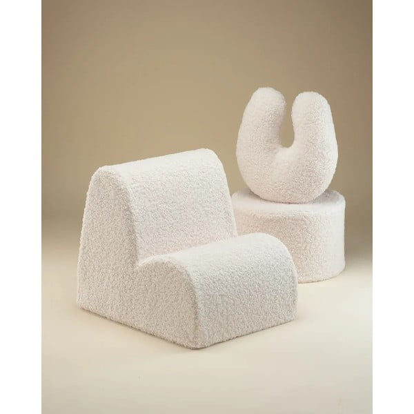 Kremno bela otroška blazina bouclé U – Wigiwama-image-4