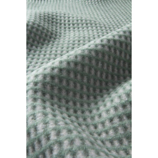 Zelena odeja iz mešanice bombaža 140x180 cm Uniwaffle – Euromant-image-2