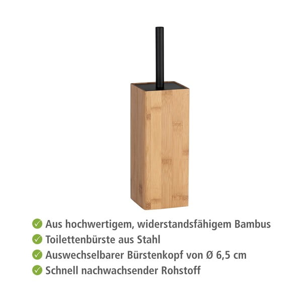 Bambusov komplet pripomočkov za kopalnico v naravni barvi Padua – Wenko-image-4