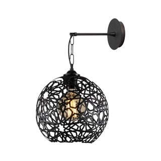 Črna stenska svetilka ø 25 cm Fellini – Opviq lights
