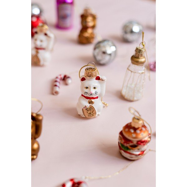 Stekleni okraski za jelko v kompletu 4 ks Lucky Cat – Sass & Belle-image-2