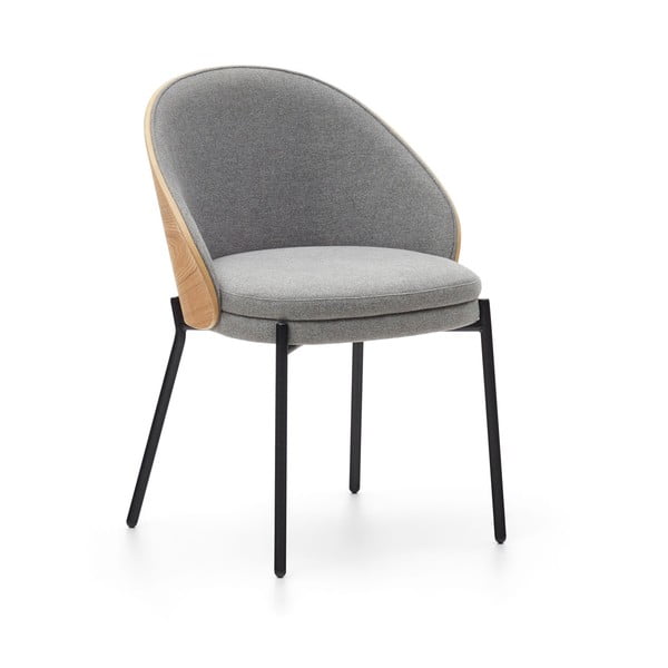 Jedilni stoli v sivi in naravni barvi v kompletu 2 ks Eamy – Kave Home