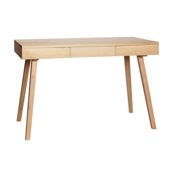 Pisalna miza v hrastovem dekorju 57x120 cm Tripple – Hübsch