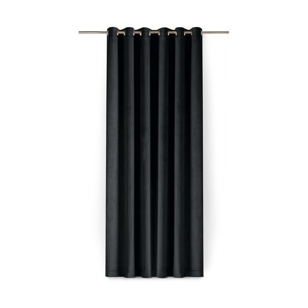 Črna žametna zavesa za delno zatemnitev 140x175 cm Velto – Filumi-image-4