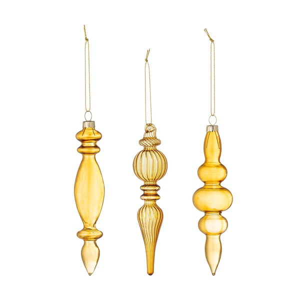 Stekleni okraski za jelko v kompletu 3 ks ø 4 cm Auralia – Bloomingville