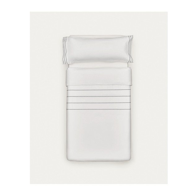 Bela enojna podaljšana posteljnina iz bombažnega perkala 150x220 cm Cintia – Kave Home-image-4