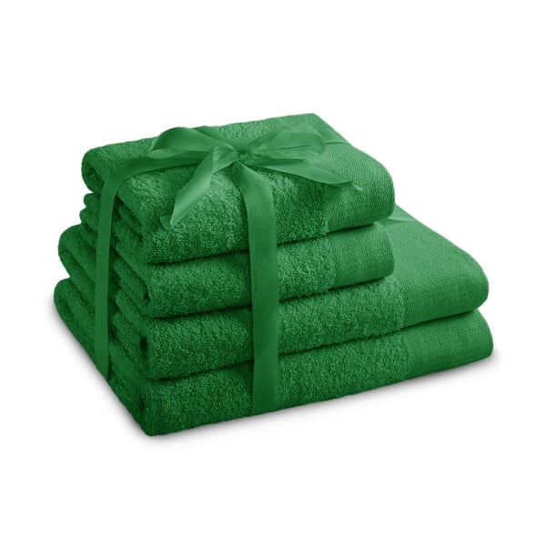 Zeleni frotirni bombažni komplet brisač 4 ks Amari – Restilo