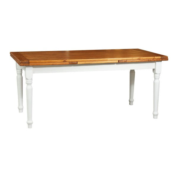 Lesena zložljiva jedilna miza z belo strukturo Biscottini Bitta, 180 x 90 cm