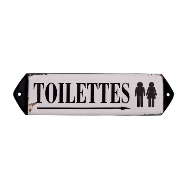 Kovinski dekorativni znak 30,5x7 cm Toilettes – Antic Line
