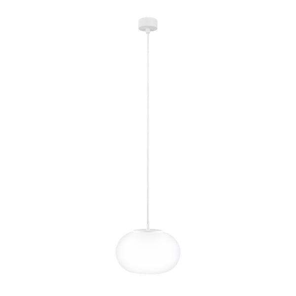 Bela viseča svetilka z belim kablom Sotto Luce Dosei