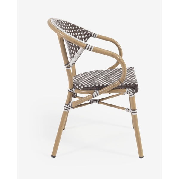 Rjav kovinski/plastičen vrtni stol Marilyn – Kave Home-image-3