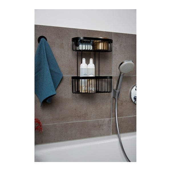 Črna košara za tuš kabino Wenko Classic Plus-image-4