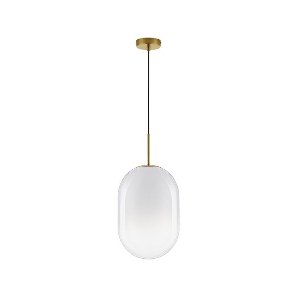Bela/v zlati barvi steklena viseča svetilka ø 24 cm Chrysi – Nova Luce
