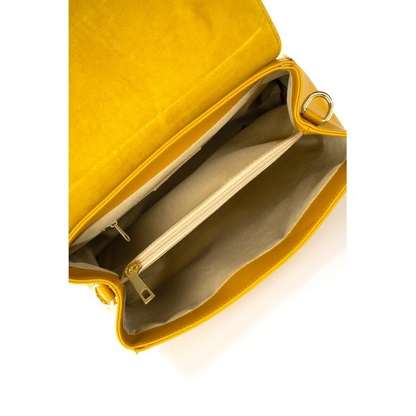 Rumena usnjena torbica Federica Bassi Maria-image-1