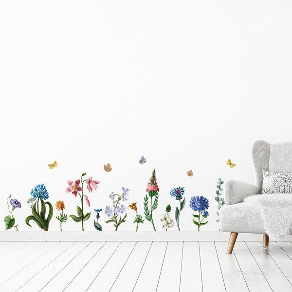 Komplet stenskih nalepk Ambiance Wildflowers-image-2