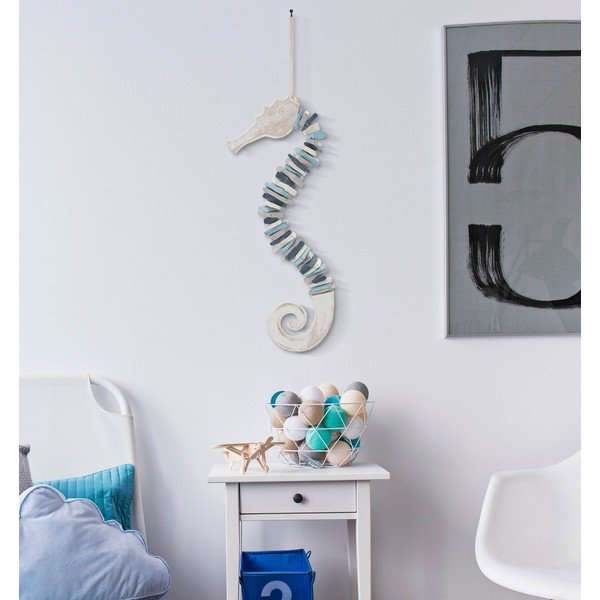 Lesena stenska dekoracija 22x55 cm Sea Horse – Mauro Ferretti-image-1