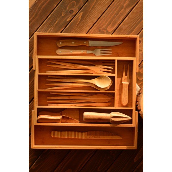 Organizator za pribor iz bambusa Bambum Casilias, 25,5 x 35,5 cm-image-3