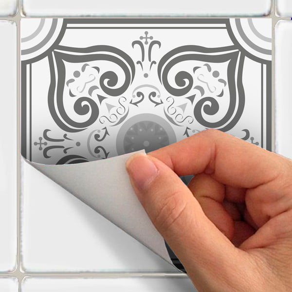 Komplet 24 dekorativnih stenskih nalepk Ambiance Gythio, 10 x 10 cm-image-1