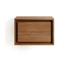 Rjava stenska omarica za pod umivalnik iz masivnega tika 60x40 cm Kenta – Kave Home