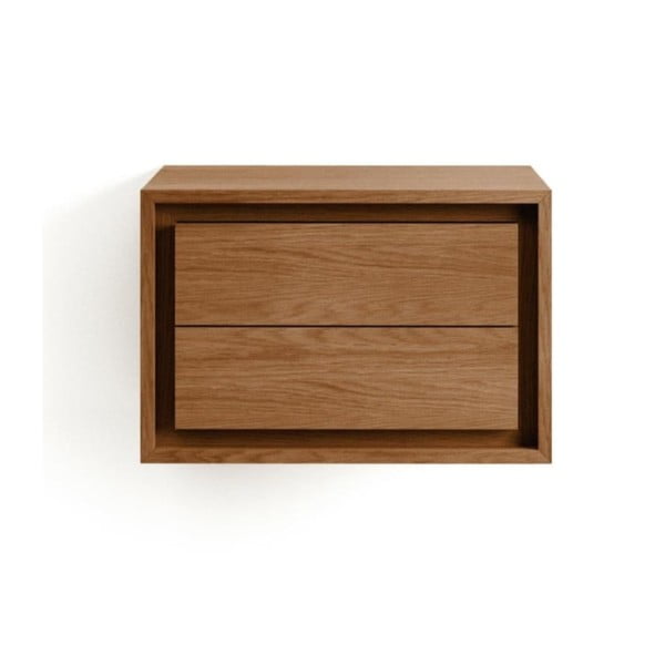 Rjava stenska omarica za pod umivalnik iz masivnega tika 60x40 cm Kenta – Kave Home