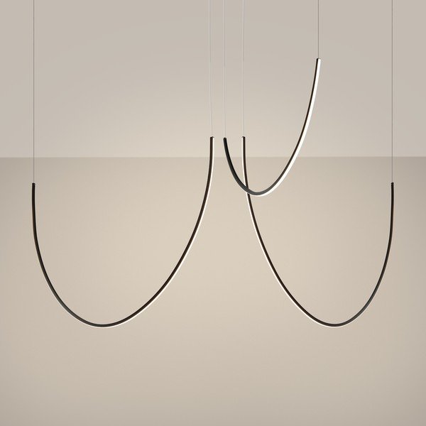 Črna aluminijasta LED viseča svetilka ALVAR – Thoro-image-2