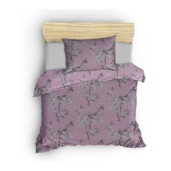 Rožnata enojna bombažna posteljnina 140x200 cm Chicory – Mijolnir