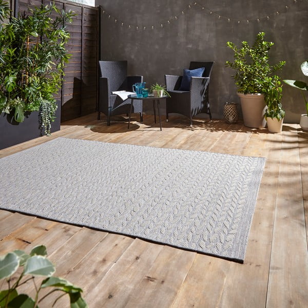 Svetlo siva zunanja preproga 120x170 cm Coast – Think Rugs-image-2