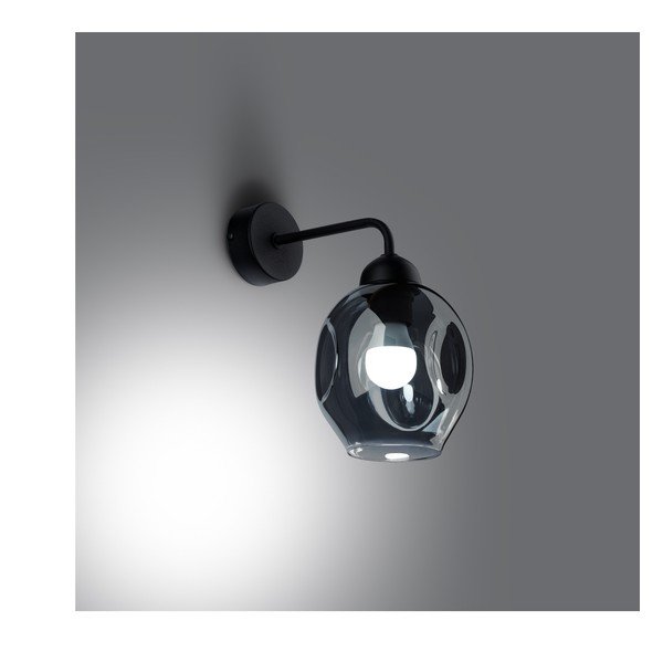 Črna stenska svetilka ø 25 cm Garten – Sollux-image-2