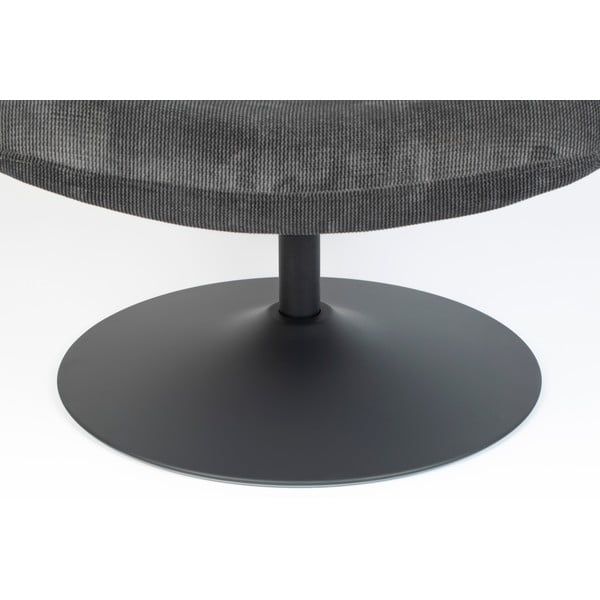 Temno siv žameten fotelj Bubba – Zuiver-image-1