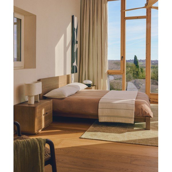 Gorčično rumena ročno tkana preproga 200x300 cm Eloda – Kave Home-image-1