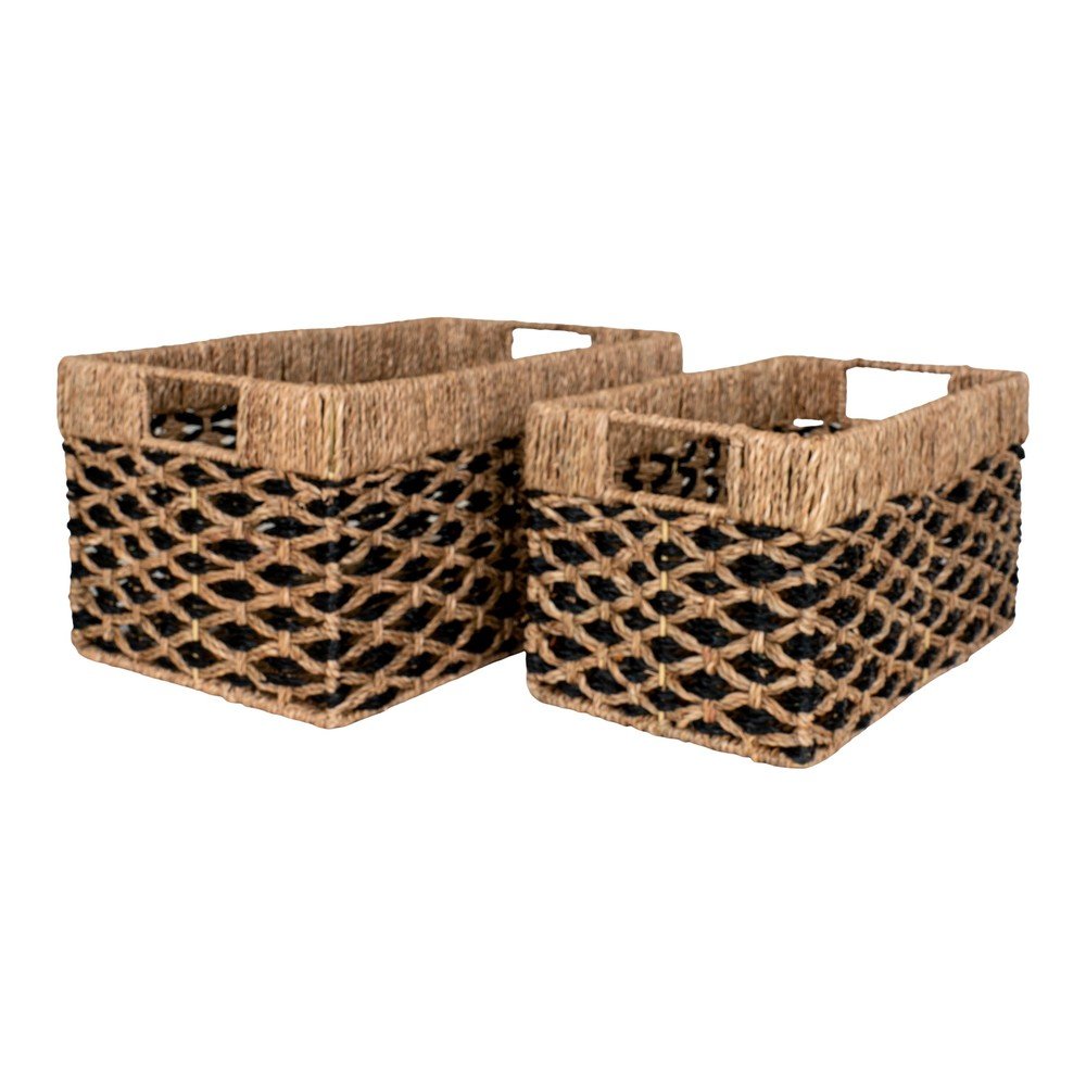 Košare iz morske trave v kompletu 2 ks 25x40x21 cm Salar