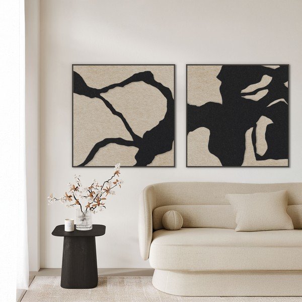 Akustična 3D slika z okvirjem 102x102 cm Quiet Friction 1 – Malerifabrikken-image-2