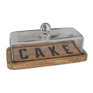 Lesen pladenj za torto s steklenim pokrovom Antic Line Cake