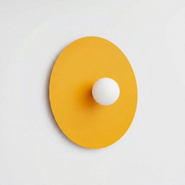 Rumena kovinska stenska svetilka ø 50 cm AKE – Thoro-image-3