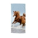 Modra/rjava otroška žametna brisača za na plažo 75x150 cm Free – Good Morning