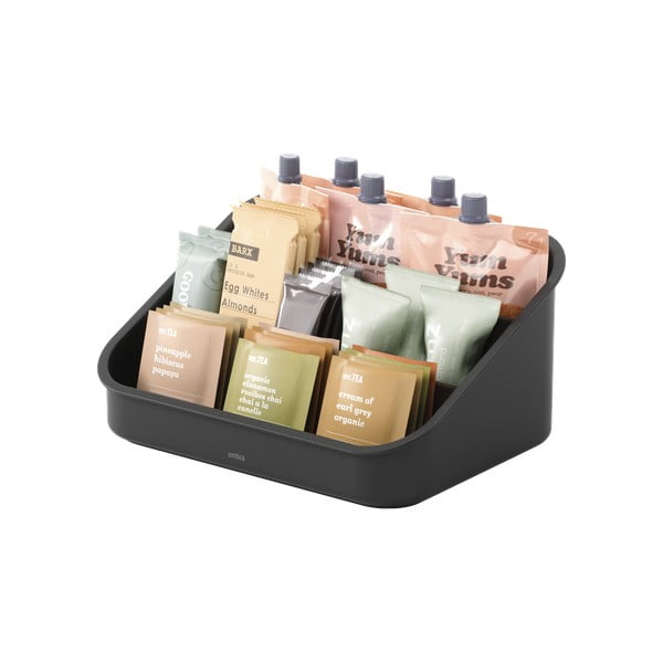 Črn kopalniški organizator za kozmetiko iz reciklirane plastike Bellwood – Umbra-image-4