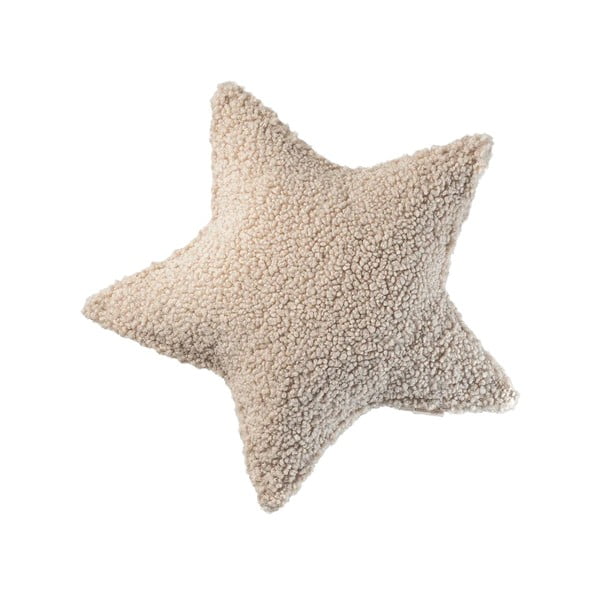 Svetlo rjava otroška blazina bouclé Star – Wigiwama