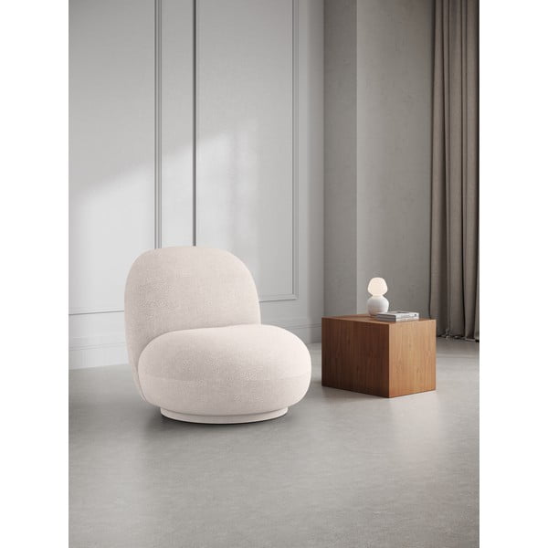 Bel fotelj iz tkanine bouclé Chuck – Micadoni Home-image-1