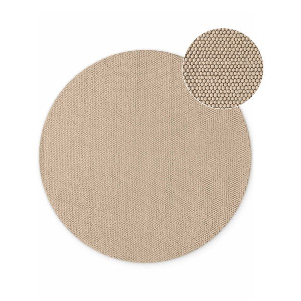 Bež ročno tkana volnena okrogla preproga ø 200 cm Richmond Diana – Ted Baker