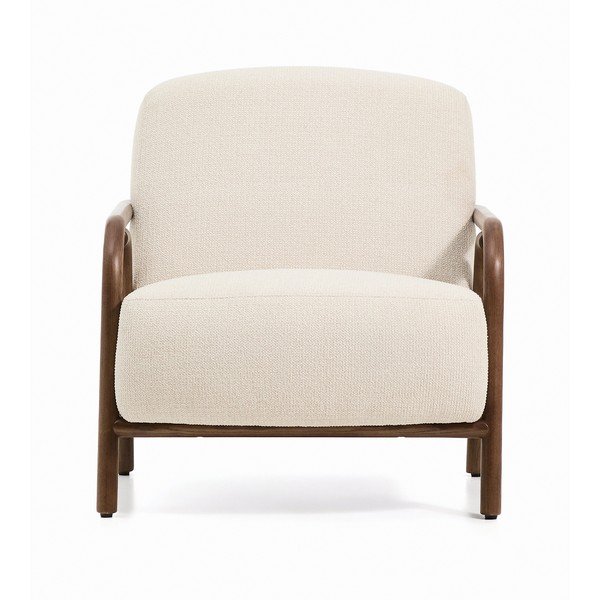 Bež fotelj iz šenilje Sylo – Kave Home-image-2